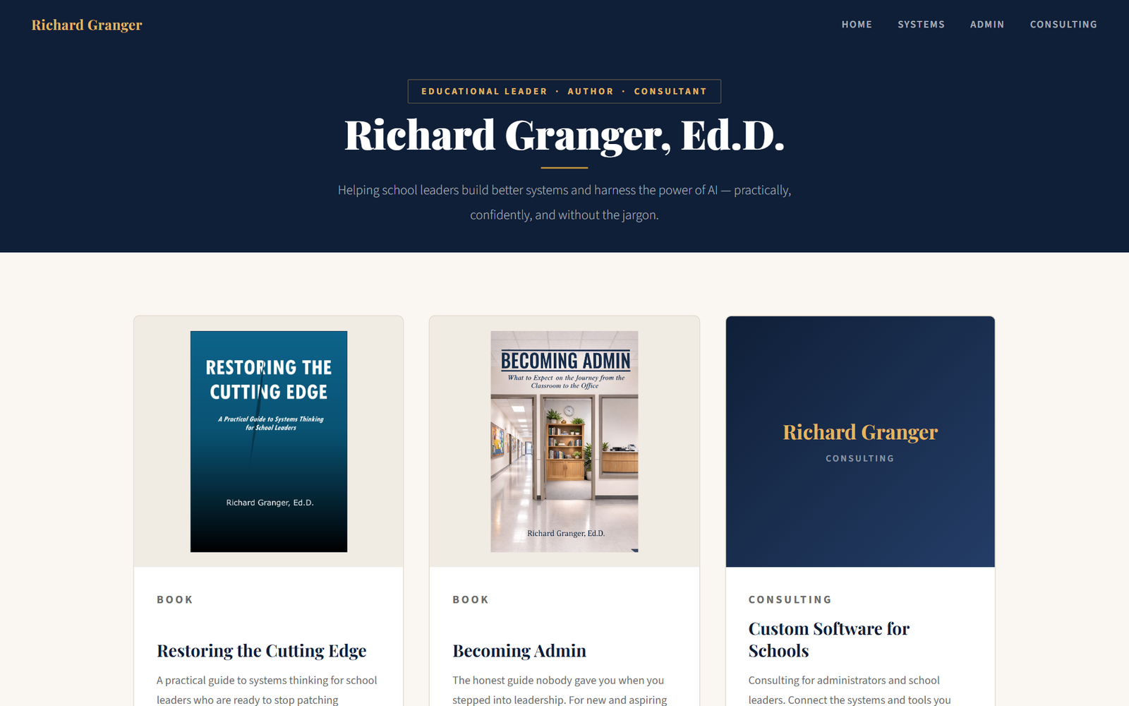 Richard Granger, Ed.D. screen